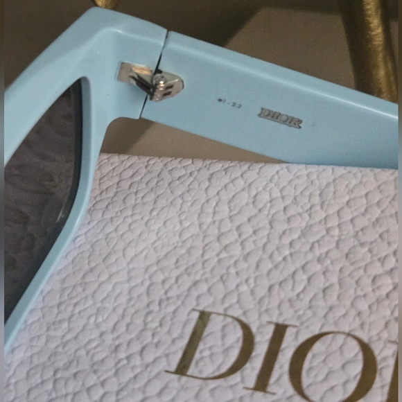 NIB Christian Dior CD SU Square Blue Sunglasses 599$ Retail - Picture 5 of 10
